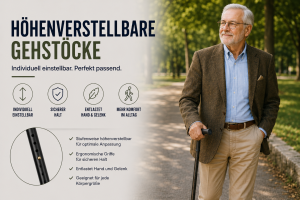 Höhenverstellbare Gehstöcke