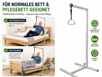Freistehender Bettgalgen 3-teilig – Bettaufrichter...
