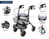 Rollator Actimo Basic Silber