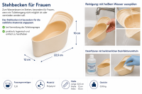 Stehbecken für Frauen anatomisch geformt 1,3 l