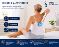Eincremhilfe mit langem Griff – Lotion- und Cremeauftrager für Rücken, Beine & Füße