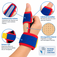 Rehband ThumboForm Kid Daumenorthese für Kinder Größe M linke Hand