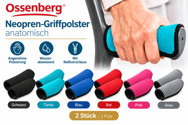 Ossenberg Neopren-Griffpolster anatomisch – 2 Stück | Farbauswahl