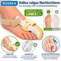 RUSSKA Hallux valgus Nachtschiene links –...