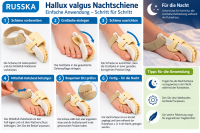 RUSSKA Hallux valgus Nachtschiene links – Universalgröße