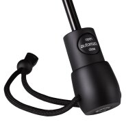 Trekking-Regenschirm light trek ECO, anthrazit, Taschenschirm, Griff aus Holz, Automatik, nachhaltig