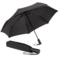 City-Regenschirm 3020, schwarz, Taschenschirm, lässt sich besonders leicht öffnen und schließen, Automatik
