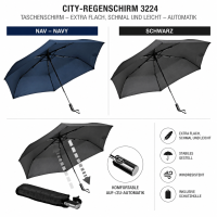 City-Regenschirm 3224-NAV Taschenschirm extra flach...