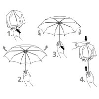 City-Regenschirm 3224-NAV Taschenschirm extra flach schmal und leicht Automatik