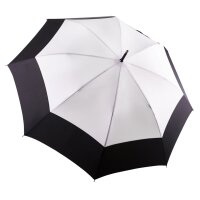 City-Regenschirm hellgrau / schwarz, Partnerschirm, Griff...