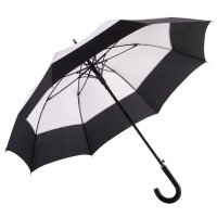 City-Regenschirm hellgrau / schwarz, Partnerschirm, Griff...