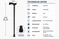 Gehstock Derbygriff schwarz