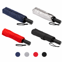 Der innovative Taschenschirm mit nach hinten verlängertem Bezug windstabil