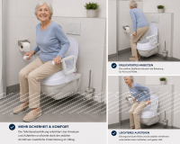 Toilettensitzerhöhung 3-Fach mit Armlehnen