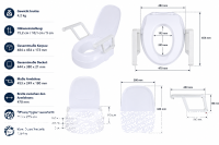Toilettensitzerhöhung 3-Fach mit Armlehnen