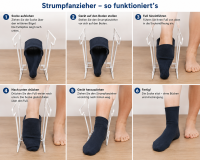 Strumpfanzieher für Kompressionsstrümpfe