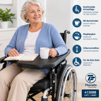 Therafin Half-Tray gepolsterte Rollstuhl-Armauflage links...
