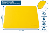 Tenura Anti-Rutsch-Unterlage 45,5 × 38,5 cm Gelb – rutschfeste Tischmatte