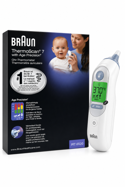 Braun ThermoScan 7 mit Age Precision IRT6520WE