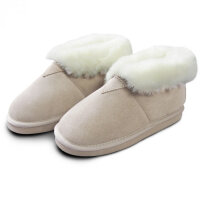 Lammfell-Hausschuhe beige