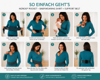 Nüroo Tragetuch für Neugeborene dunkeltürkis