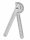 Goniometer 20cm, 180°, Edelstahl