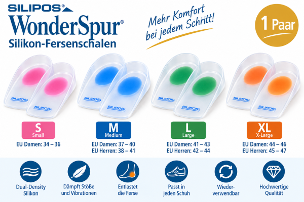 Silipos WonderSpur Soft Fersenschale Silikon blau – 1 Paar