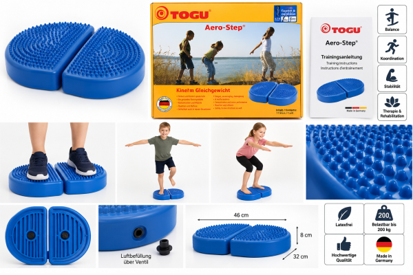 TOGU Aero-Step Blau – Balance- & Koordinationstrainer 46 × 32 cm
