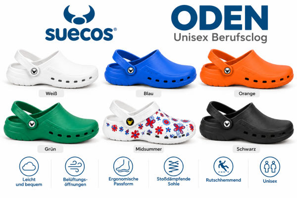 Suecos Oden Unisex Berufsclog – Arbeitsschuh in verschiedenen Farben