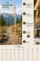 Wanderstock Marschierer Naturfarben