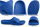 Fashy SPA Wellness Pantolette Blau – Badeschuhe mit Massage-Fußbett
