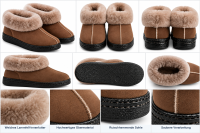 RUSSKA Fellschuhe mit fester Sohle Beige Gr. 37 –...