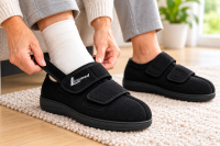 Liromed 476-3011 Verbandschuh Schwarz Gr. 40 Weite L Schurwolle