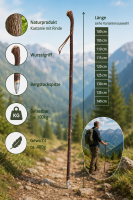 Wanderstock Naturwurzel mit Rinde