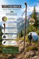 Wanderstock Naturwurzel mit Rinde
