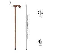Gehstock Derbygriff dunkelbraun mit Chromring