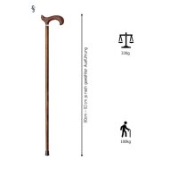 Gehstock Derbygriff dunkelbraun mit Chromring