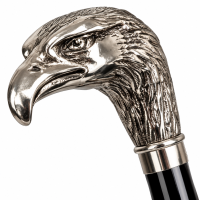 Flanierstock Adler verchromt – Gehstock Buche...