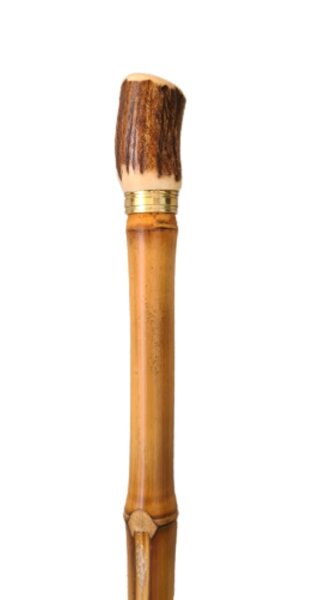 Flanierstock Bambus Horn