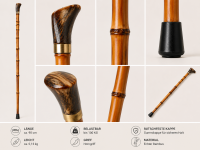 Flanierstock Bambus Horn