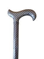 Gehstock Derbygriff höhenverstellbar Carbonoptik