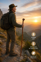Wanderstock Naturwurzel braun