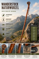 Wanderstock Naturwurzel braun