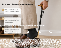 Schuhanzieher Entenkopf Bernsteinimitat