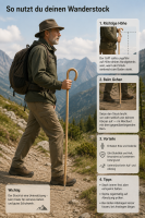 Wanderstock Kastanie Natur