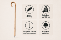 Wanderstock Kastanie Natur