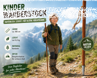 Kinderstock Wanderstock Marschierer hellbraun