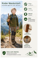 Kinderstock Wanderstock Marschierer hellbraun