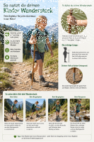 Kinderstock Wanderstock Marschierer hellbraun