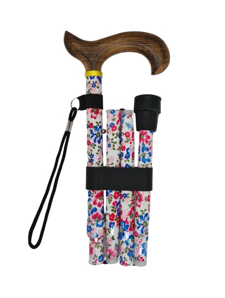 Faltstock Derbygriff Buche Floral